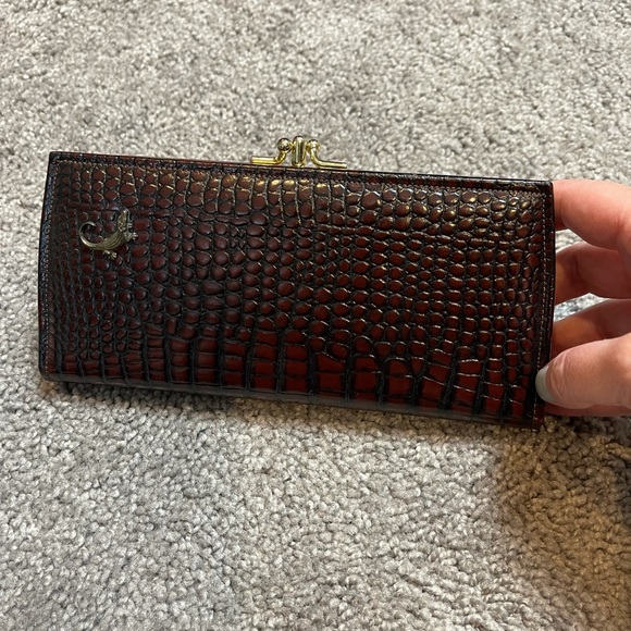 Vintage Belle Brummel Moc Alligator Brown Wallet - Picture 1 of 12
